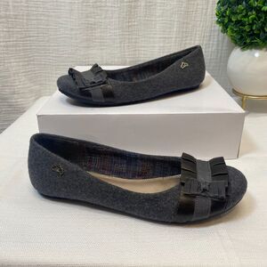 Fergalicious Alana Ballet Flats Women's Size 8.5 Gray Minimalist Office Career